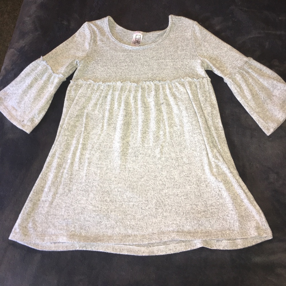 GREY GIRLS TUNIC TOP
